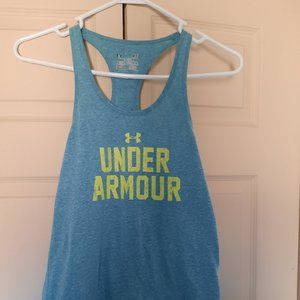 Under Armour Razor Tank Top - Small - Turquoise and Yellow